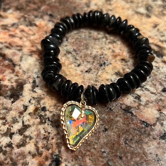 Black Out My Heart Crystal Bracelet Stack - Picture 2 of 5